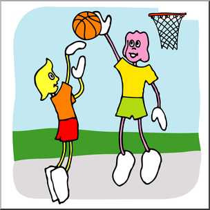 basketball clipart scene