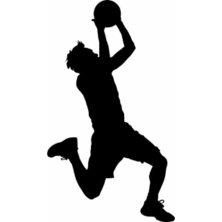 basketball clipart silhouette