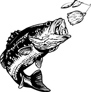 Jumping fish clip art. Fishing clipart largemouth bass