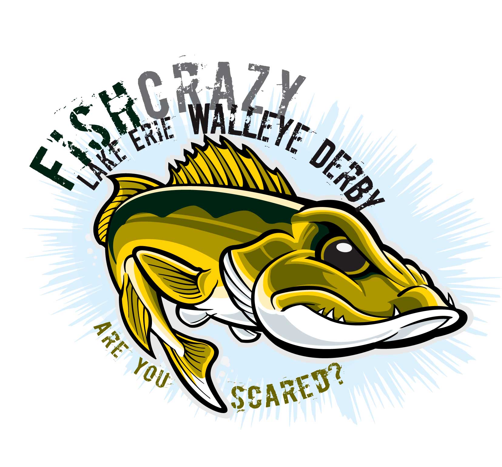 Fish crazy spring rock. Bass clipart fishing derby