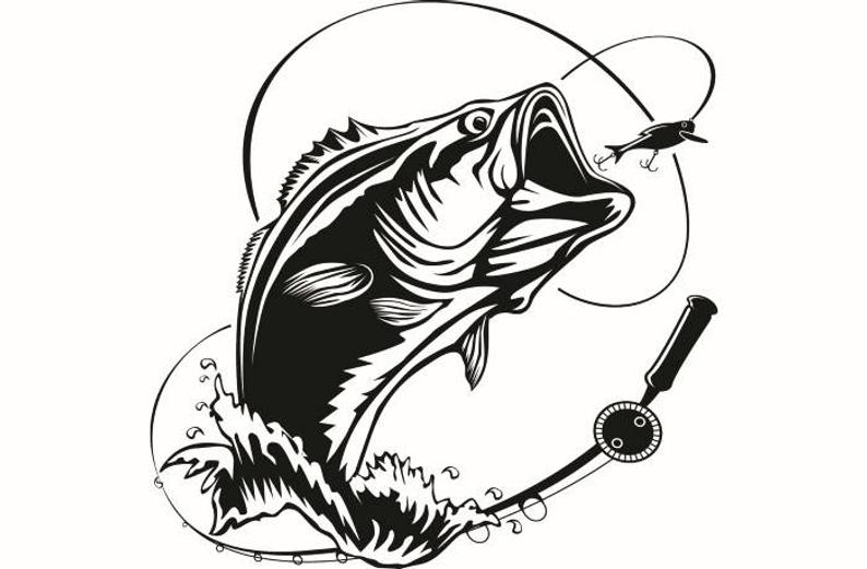 hook clipart bass fishing