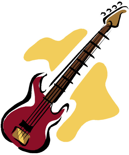 Bass clipart simple bass. Guitar illustration drawing fourstringed