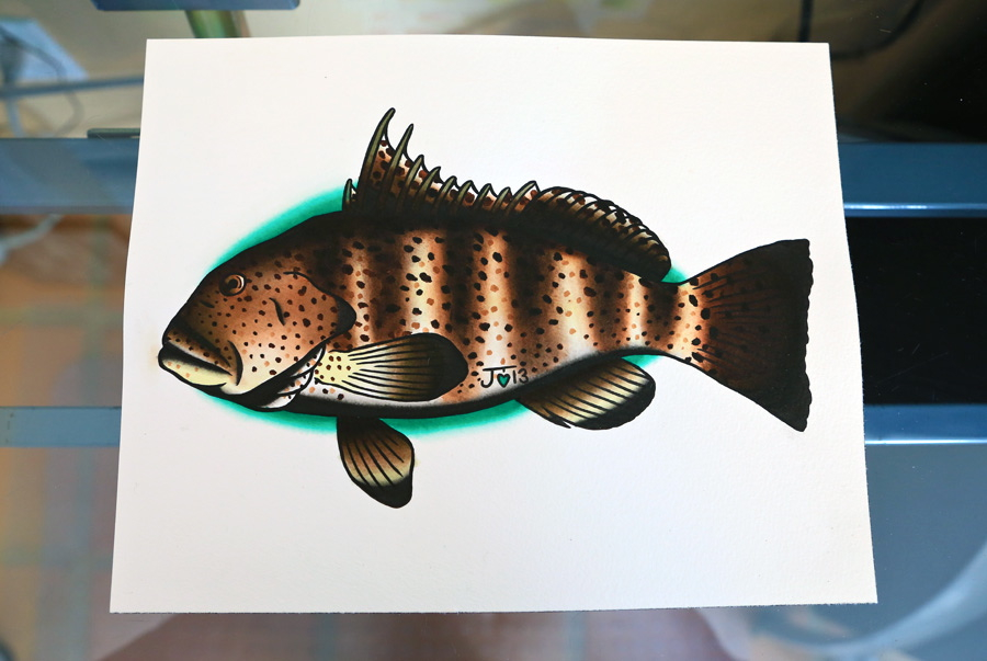 Bass clipart spotted bass. Bay by jlynntaylorart on