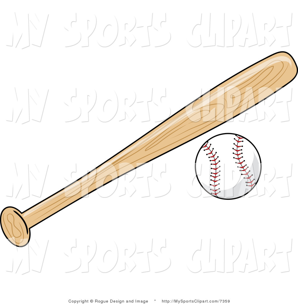 ball clipart baseball bat