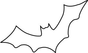 bat clipart black and white