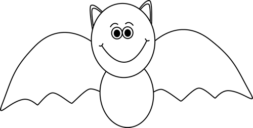 bats clipart black and white