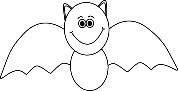 Bats clipart black and white. Bat clip art image