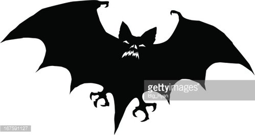 bat clipart creepy