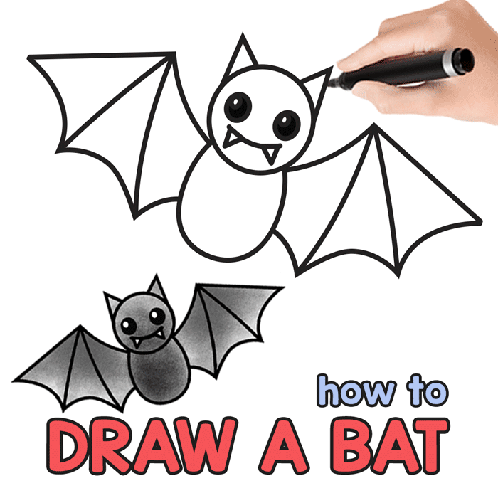 clipart bat draw