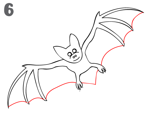 bat clipart draw