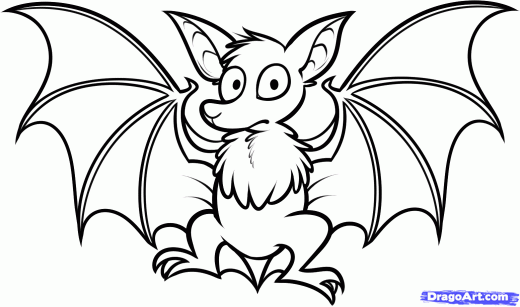 bats clipart draw