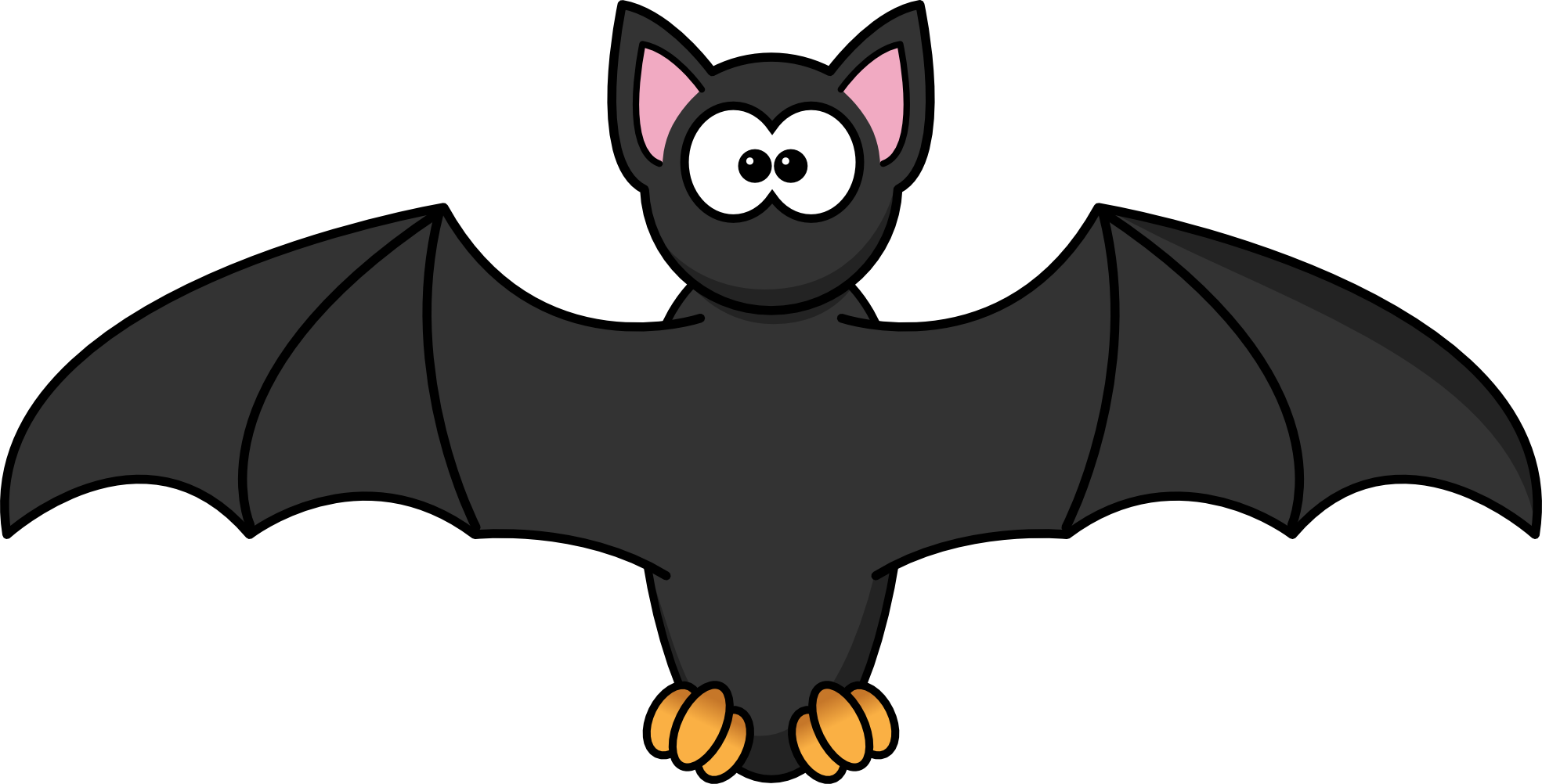 Bats clipart art. Cutie bat drawing cartoon