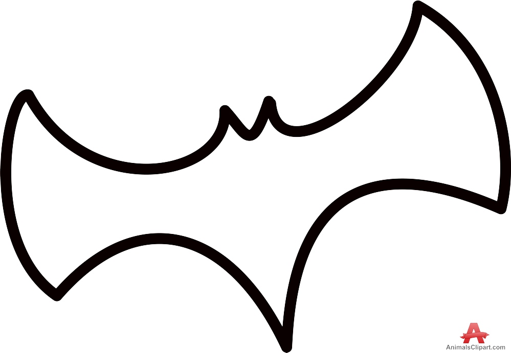bat clipart outline