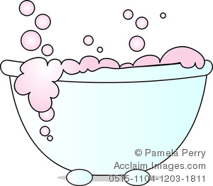 Bathtub clipart bubble. Clip art image of