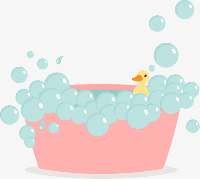 Bath clipart cute. Pink bubble vector baby