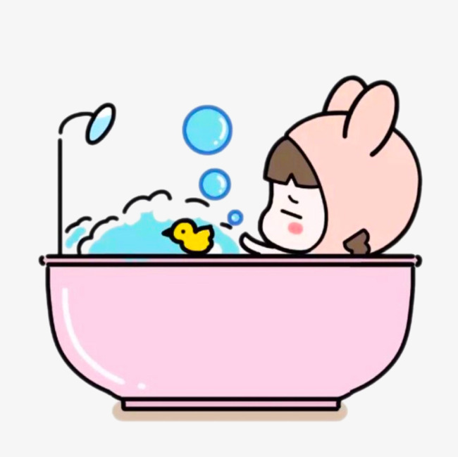 bath clipart little girl