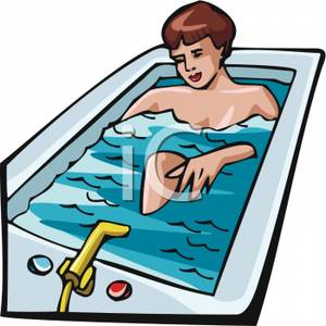 A in . Bathtub clipart woman