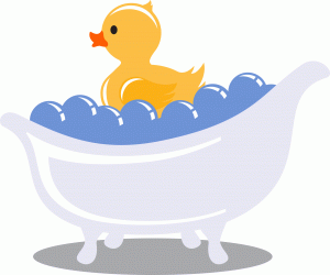 bathtub clipart rubber duck