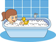 Free children kids clip. Bath clipart take