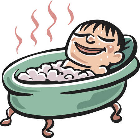 Bathtub clipart woman. Warm bath 