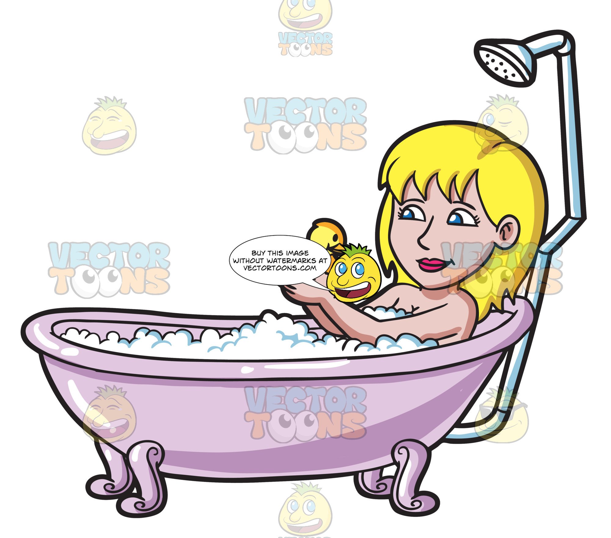 bathtub clipart woman