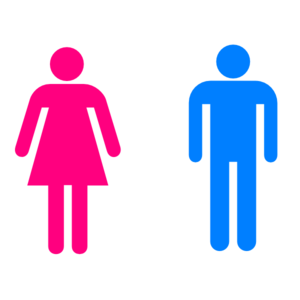 Large man bathroom sign. Bath clipart woman