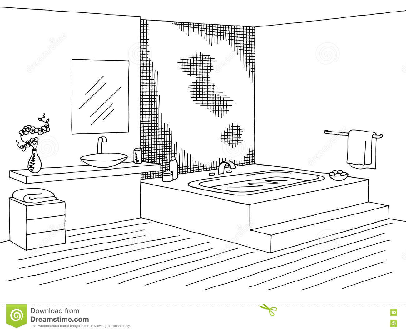 Station . Bathroom clipart black and white