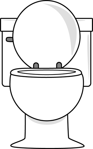 Clip art images toilet. Bathroom clipart black and white