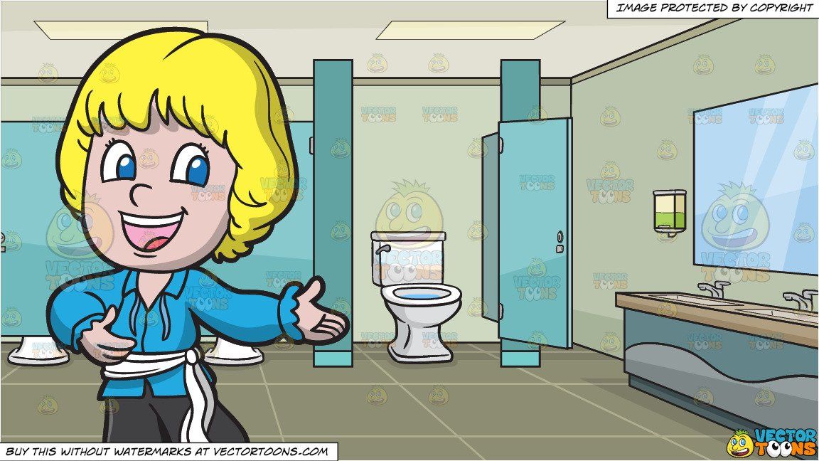 Bathroom clipart cartoon. A happy medieval boy