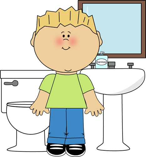 clipart children bathroom
