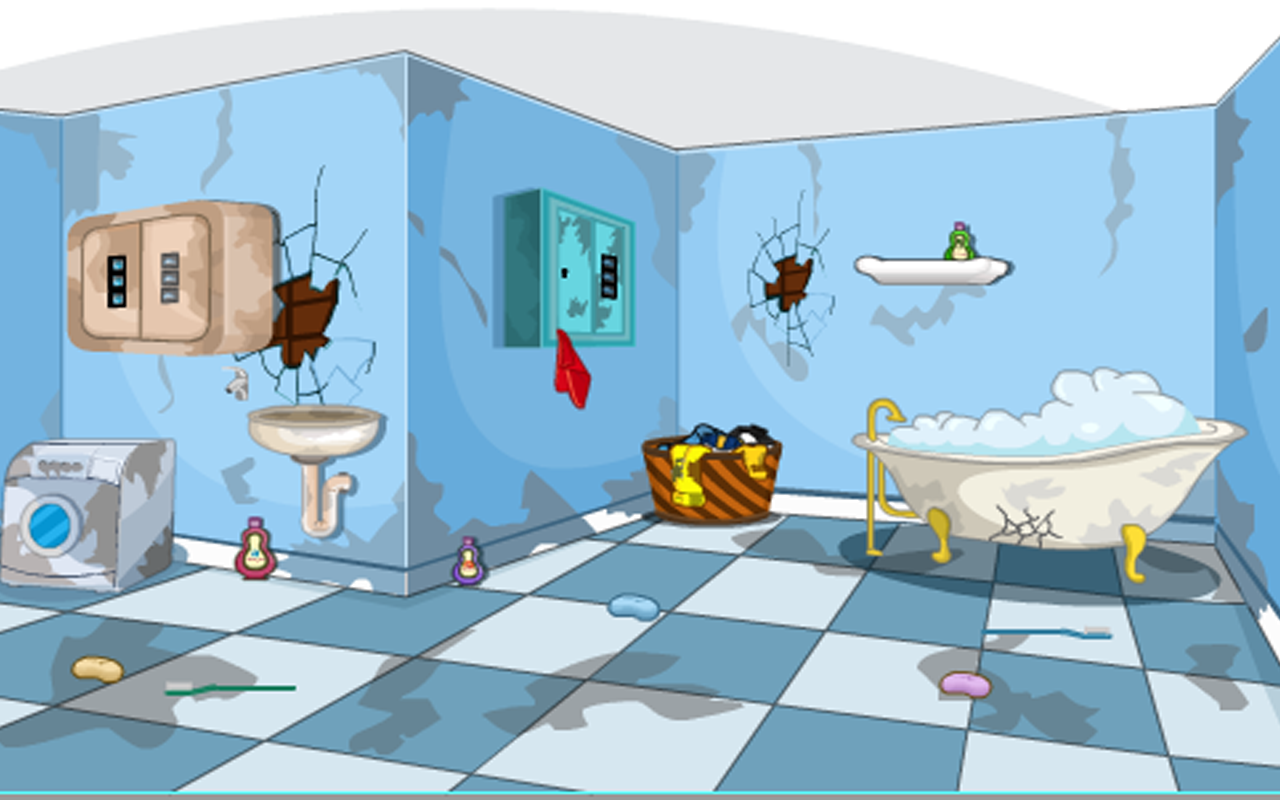 Amazon com escape games. Bathroom clipart messy