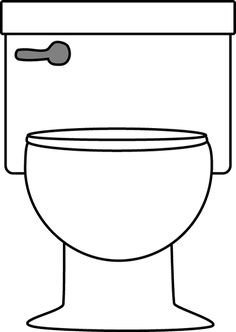 Cartoon clip art image. Bathroom clipart toilet