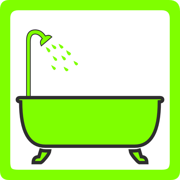 showering clipart water usage