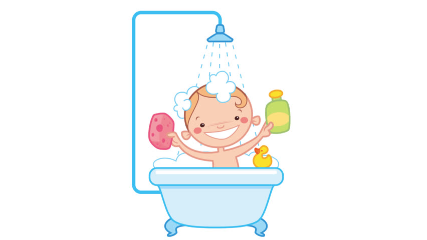 shampoo clipart bathing kid