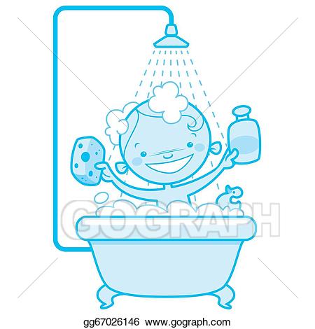 bathtub clipart blue