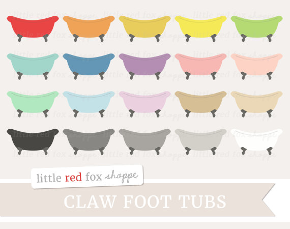 Claw foot vintage clip. Bathtub clipart clawfoot tub