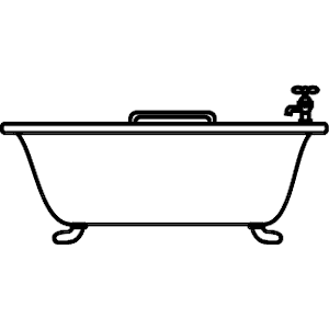 Bathtub clipart clawfoot tub. Free cliparts silhouette download