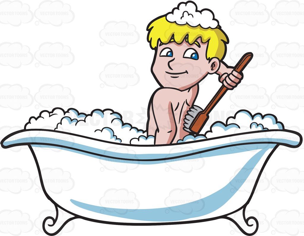 bathtub clipart comic