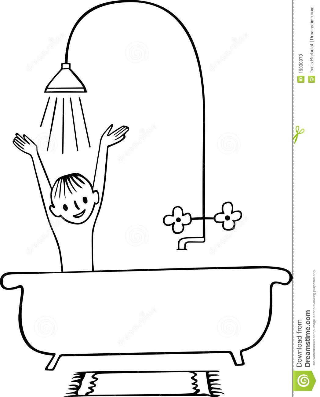 bathtub clipart outline