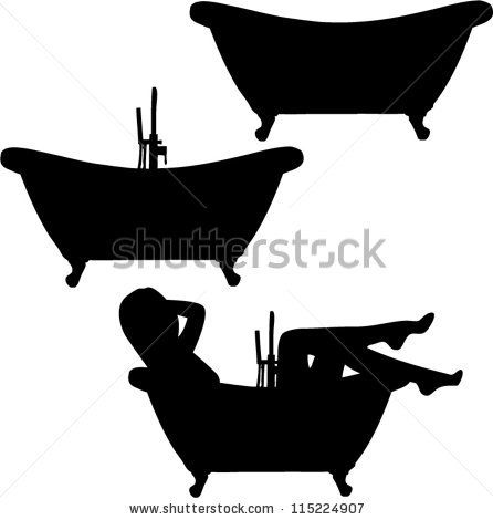 bathtub clipart silhouette