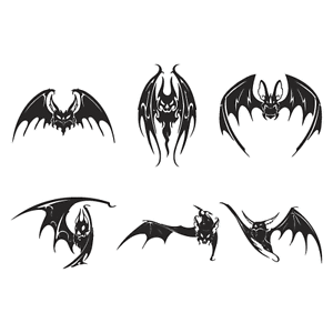 Images vector clip vinyl. Bats clipart art