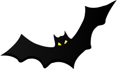 Bats clipart easy. Happy halloween black bat