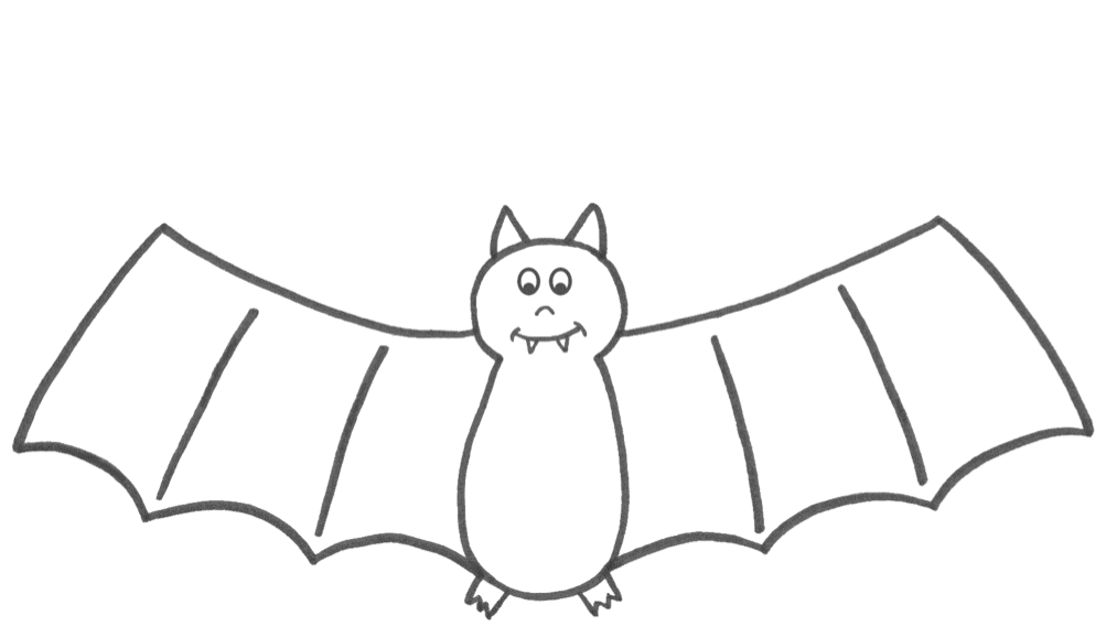 Bat halloween coloring pages. Bats clipart easy
