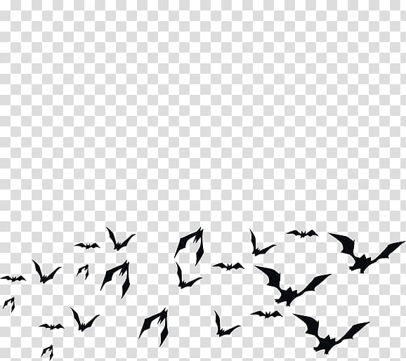 Swarm of black flying. Bats clipart group