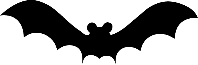 Halloween bat black and. Bats clipart haloween