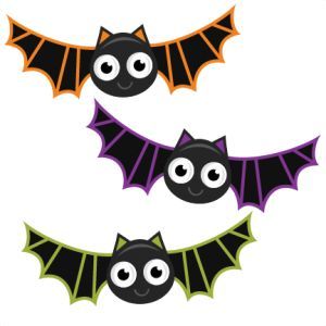 bats clipart kawaii