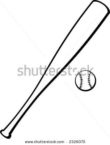Baseball bat clip black. Bats clipart line art