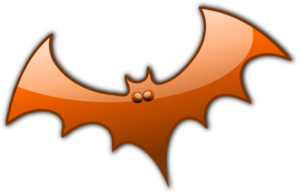 Bats clipart public domain. Orange bat clip art