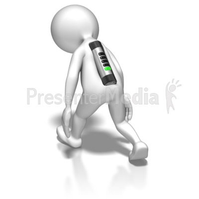 Battery clipart animated. Stick figure walking with