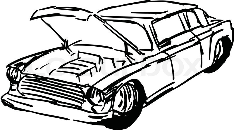 Car drawing at getdrawings. Battery clipart sketch